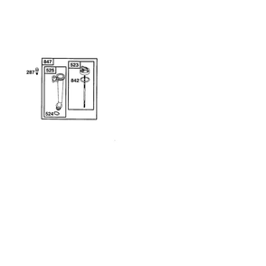 Dipstick Diagram and Parts List for 120600TO120699  Briggs and Stratton Engine